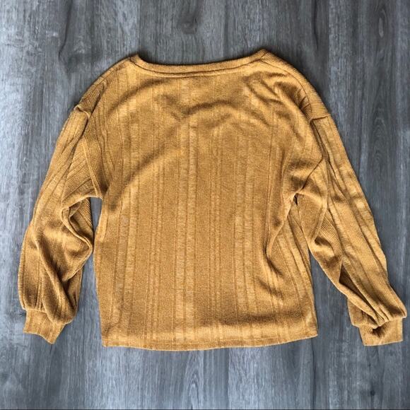 For The Republic Knit Sweater Mustard Size Small - Picture 4 of 8